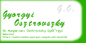 gyorgyi osztrovszky business card